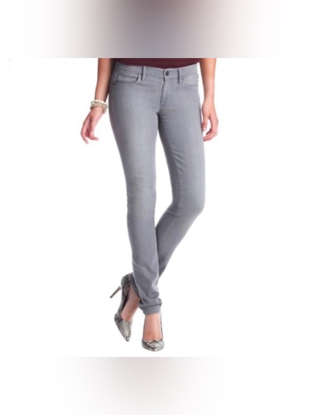 Anne Taylor Loft Modern Skinny Jeans in Gray Size 4/27